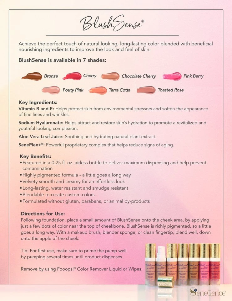 💌 BLUSHSENSE SeneGence AIRLESS PUMP New/Sealed *SUPER FAST SHIPPING - Image 1 of 2