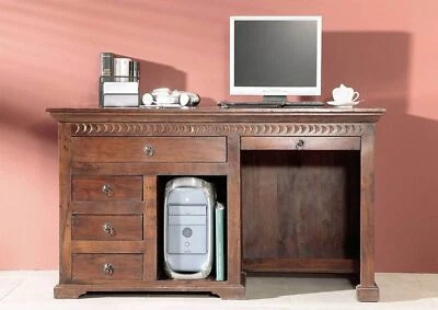 Schreibtisch Oxford #511 Bürotisch Arbeitstisch Kolonialstil Akazie 140x80x64cm - Bild 1 von 4