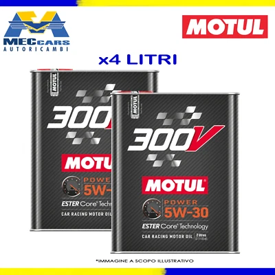 4 LITRI MOTUL 300V POWER 5W30 100% OLIO MOTORE GARA SINTETICO ESTER CORE RACING - Immagine 1 di 4