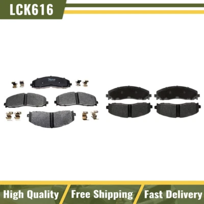 Металлические передние и задние тормозные колодки для 2013 2014 2015-2019 Ford F-250 Super Duty - Изображение 1 из 4