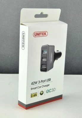 Nuevo Cargador de Coche Carga Rápida 3.0 42W 3 Puertos USB Aluminio Tecnología SmartID Foto 1 de 3