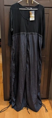 Новый с Ярлыками LotusTraders Lotus Traders крестьянин макси черный Lagenlook платье - 3 X - Изображение 1 из 4