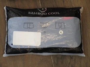 BAMBOO COOL 4 PACK BREATHABLE BOXER BRIEFS IN BLACK/BLUE SIZE XL - Picture 1 of 2