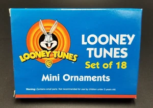 Vintage Looney Tunes Mini Ornaments Set of 18-- yr. 2000 New In Package 1" - Picture 1 of 3