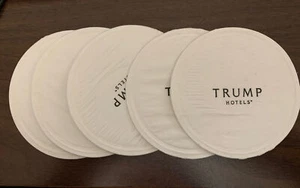 Trump Hotels Collectible White Paper Coaster Lot Of 5 - Picture 1 of 6