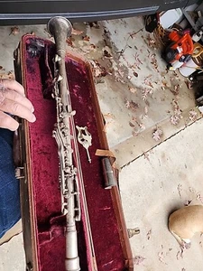 Clarinete chapado en plata cadete vintage BC ASPECTO NO PROBADO en estuche - Imagen 1 de 20