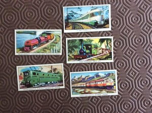 KELLOGG -1965- STORY OF THE LOCOMOTIVE  2nd SERIES 5 CARDS