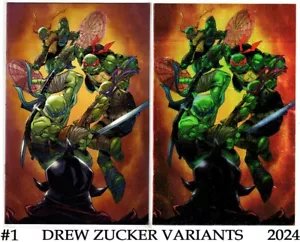 TEENAGE MUTANT NINJA TURTLES #1 (2024)- SET VARIANTE ESCLUSIVA DRAW ZUCKER - Foto 1 di 5