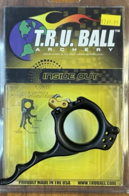 Axcel Tru Ball Archery Inside Out Hinge Release 4 Finger XL Black - Image 1 of 4