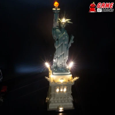 LED Light Kit for Statue of Liberty - Compatible with LEGO® 21042 Set - Image 1 of 4