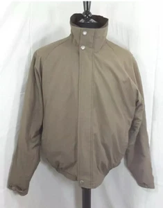 Perry Ellis Portfolio Coat Jacket Zip Up Brown Microfiber Lined Size XXL - Picture 1 of 10