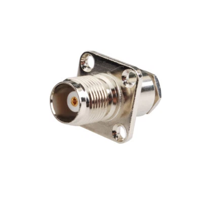 TNC Clamp Jack female 4 hole Panel Mount connector for LMR195 RG58 RG400 cable - Image 1 of 3