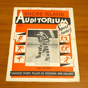 Rare 1930's Rhode Island Reds Hockey Program Signed by Red Conn with JSA COA - Picture 1 of 5