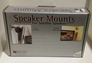 Premier Mounts PSPK-2W Universal Speaker Mount for Walls and Ceilings (White) - Picture 1 of 6