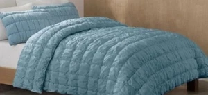 UGG Devon Puff Twin Quilt & Shams 2pc Set Teal Color New - Picture 1 of 5
