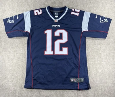 Camiseta Nike On Field Tom Brady New England Patriots NFL #12 juvenil grande 14-16 Foto 1 de 4
