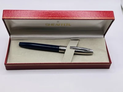 Sheaffer Imperial II Touchdown Fountain Pen Blue Med Nib Australia - Image 1 of 4