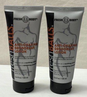 Nuevo Fresh Balls 3.4 OZ paquete de 2 lociones anti rozaduras en polvo desodorante bola para hombres Foto 1 de 4
