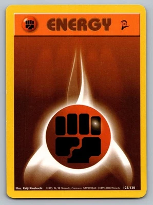 Pokemon TCG Base Set 2 Fighting Energy #125 - Image 1 of 2