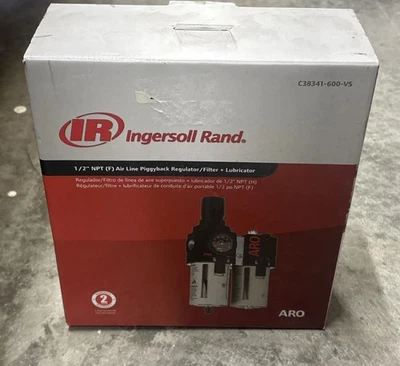 IR Ingersoll Rand 1/2" NPT (F) Air Line Reg/Filter +Lubricator C38341-600-VS - Image 1 of 4