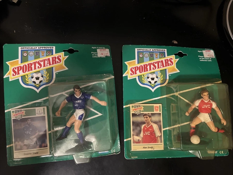 Lote de 2 Kenner Sportstars Football - Alan Smith Arsenal, Graeme Sharp Everton Foto 1 de 4