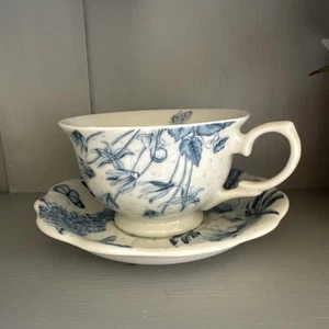 Portmeirion Botanic Blue Cup And Saucer Set, New boxed - Picture 1 of 3