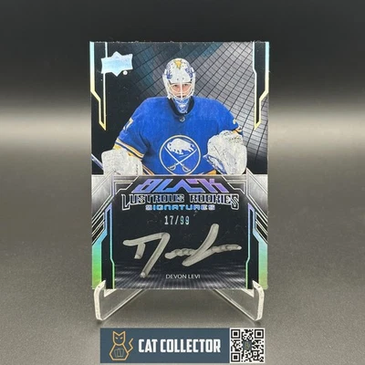 2023-24 UD SPx DEVON LEVI #LRA-DL Black Lustrous Rookie Signature RC /99 Auto - Image 1 of 4