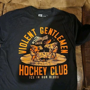 Men's Violent Gentlemen Ice In Our Blood Large Tee Hockey - Picture 1 of 1
