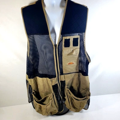Fieldline Shooting Vest Mesh Tan Black Padded Shoulder Size 2XL Read Defect - Image 1 of 4