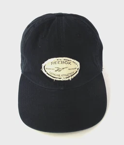 Vintage Reebok Dark Blue 6 Panel  Hat Cap 100% Cotton Logo Patch - Picture 1 of 8