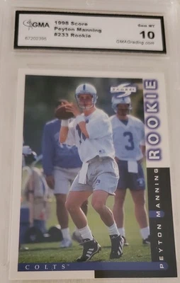 1998 Score Peyton Manning #233 Rookie GMA GRADED Gem MT 10 Colts - Image 1 of 3