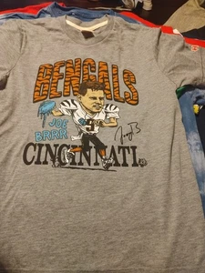 Cincinnati Bengals Joe Burrow T-Shirt Small short sleeve sport grey - Picture 1 of 1