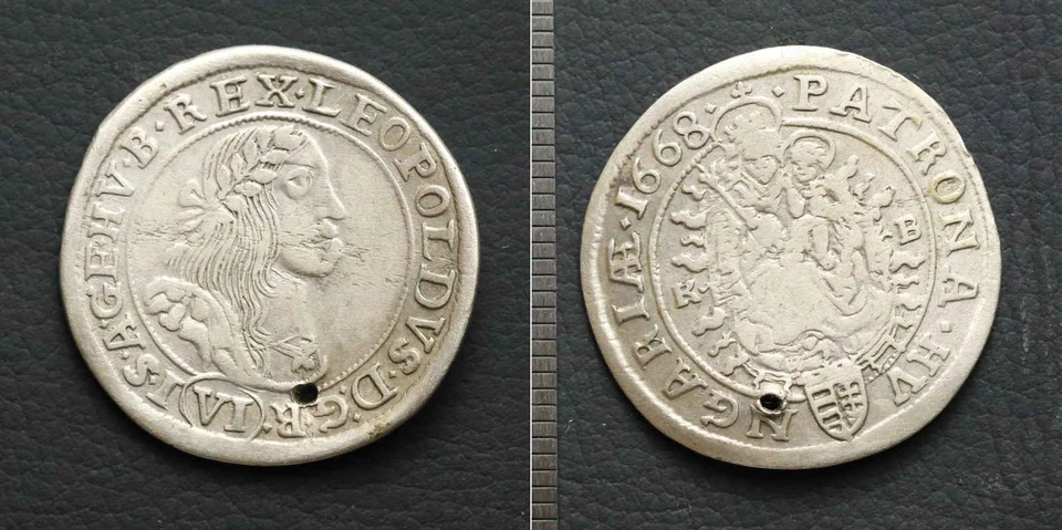 *Hungary Leopold I Silver Coin 6 Kreuzers 1668, Holy Roman Empire[E10803]7t3 - Image 1 of 1