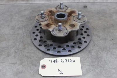 Yamaha Grizzly 350 450 2007-2014 OEM rueda delantera derecha o izquierda buje con rotor Foto 1 de 4