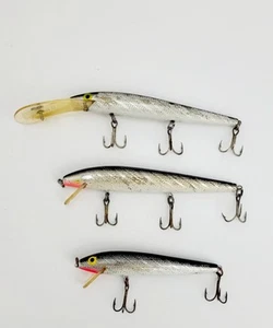 Vintage Rebel Minnow Fishing Lures Silver And Black - Picture 1 of 6