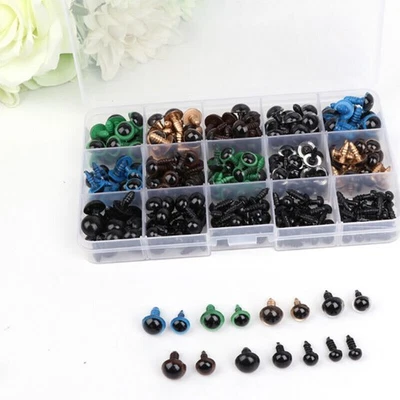 264 piezas herramientas de plástico para ojos de seguridad con arandelas piezas para manualidades juguete de ganchillo a Foto 1 de 4