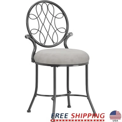 Taburete tocador de metal celta diseño tradicional asiento acolchado conjunto requerido EE. UU. Foto 1 de 4