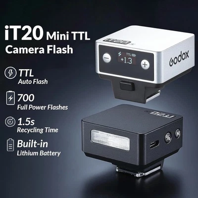 Godox iT20 Mini Camera Flash Light Speedlite Canon Nikon Sony Panasonic Olympus  - Image 1 of 4