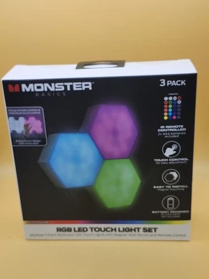 MONSTER BASICS RGB LED TOUCH LIGHT SET OF 3 - Image 1 of 3