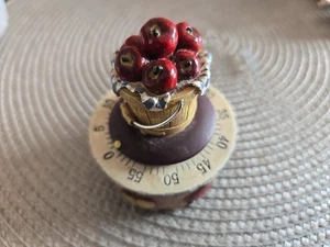 Vintage Apple Basket Timer Country Kitchen Cooking Baking Farmhouse Decor Works - Picture 1 of 4