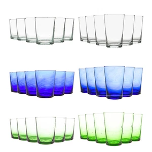 6x Meknes Recycled Glass Tumblers Highball Whisky Water Drinking Glasses - Picture 1 of 13