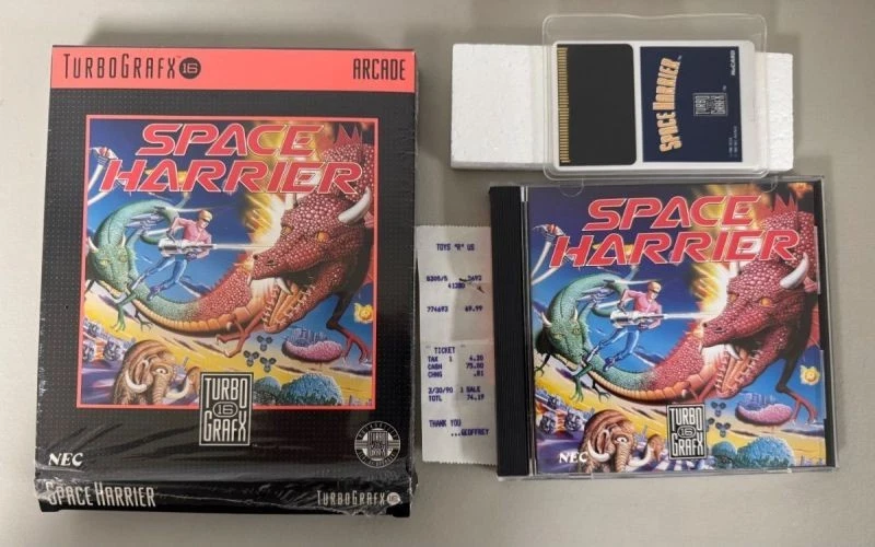 TurboGrafx 16 Space Harrier Complete in Box High Grade Open Seal w Receipt - Image 1 of 1