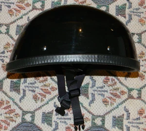 Lightest Motorcycle DOT Black Beanie Half Helmet Cap Skid Scooter Chopper - Bild 1 von 18