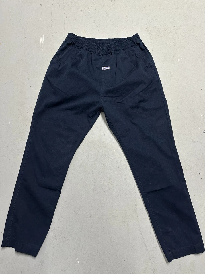 A Bathing Ape BAPE Chino Pants Stretch Navy Blue Work Pants Logo Men Size Large - Image 1 of 4