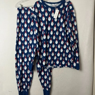 Juego de Pijama The Company Store Talla S Papá Noel Algodón Orgánico Navidad NUEVO Foto 1 de 3