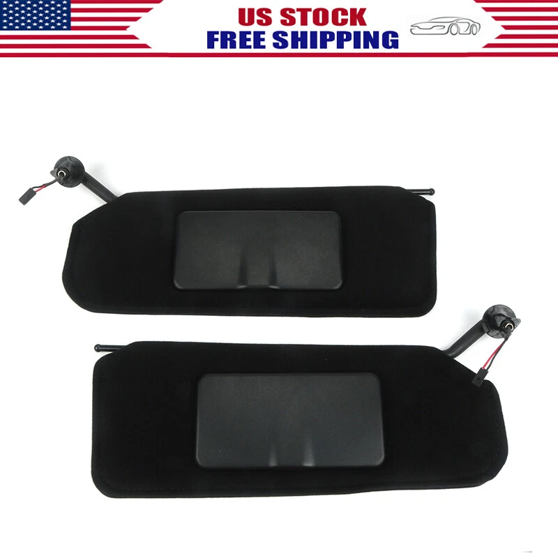 1997-2004 Corvette Sun Visor Vanity Mirror C5 Black SUNVISORS Pair Shaded