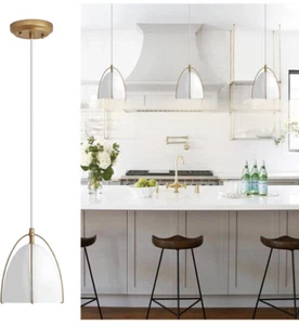 Light White & Gold Pendant Lighting Kitchen  - Picture 1 of 6