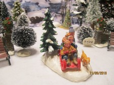 Train Garden Village House " Winter Sledding Day Angels " + Dept 56/Lemax info