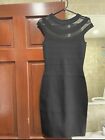 Reiss Karri Black Stretch Bodycon Dress Size 10