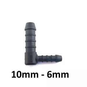 Conector de tubería de manguera de tubo de púas de 10 mm a 6 mm de pieza montaje unificador aire agua - Imagen 1 de 3